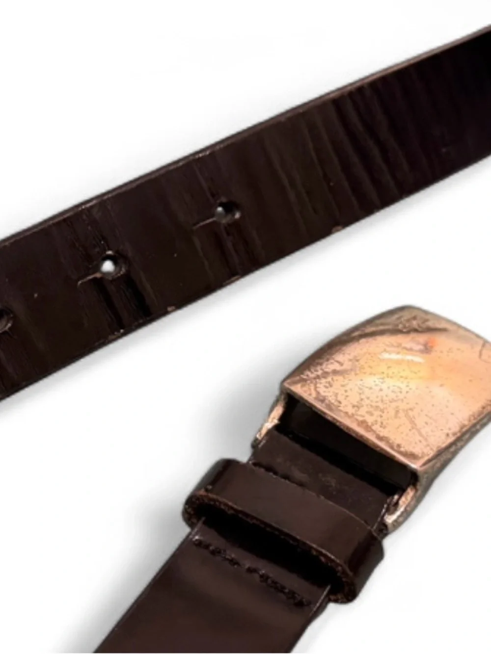 Vintage Ralph Lauren Black Leather RL Plaque Buckle Belt, UNISEX OLD MONEY VIBE